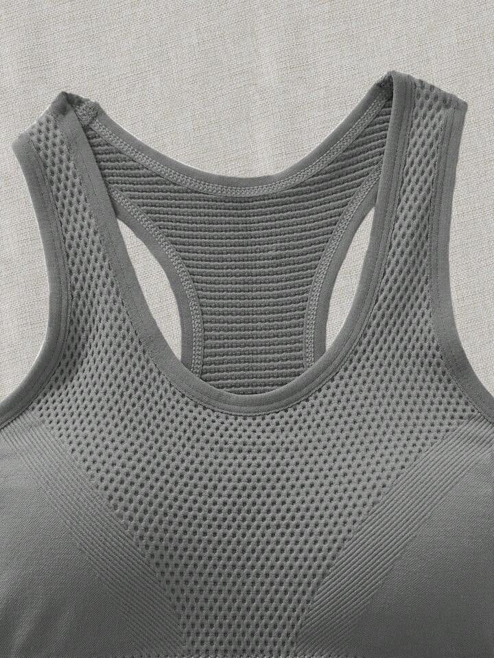 A & S Yoga Basic 3pcs Seamless High Stretch Racerback Sports Bra