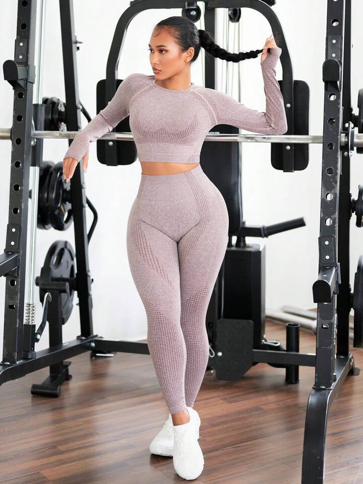 A & S Raglan Sleeve Athletic Tracksuit Gym Clothes