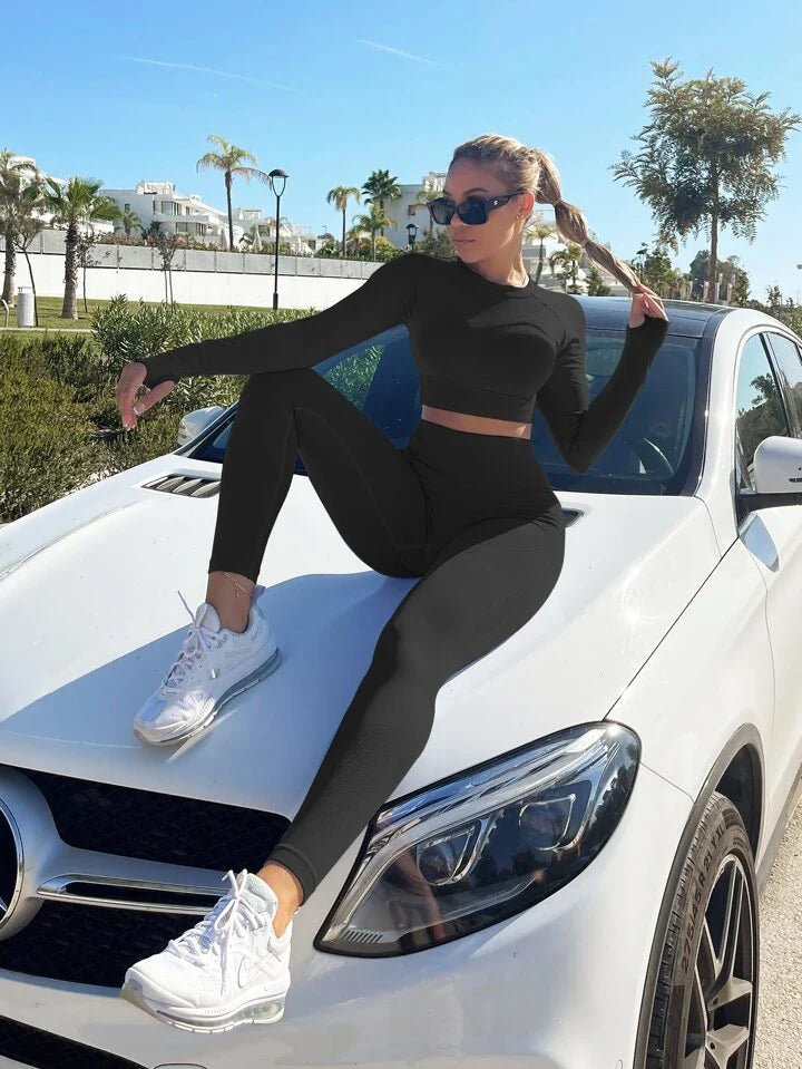 A & S Seamless Raglan Sleeve Sports Set