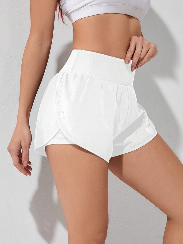 A & S Running Solid Color Sports Shorts With Built-In Lining, Summer