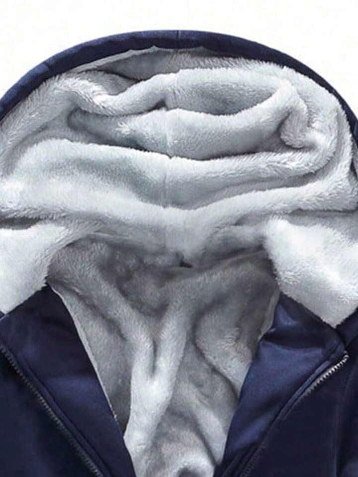 Thick And Warm Winter Sportswear Set, Sweatshirt And Long Pants, 2pcs