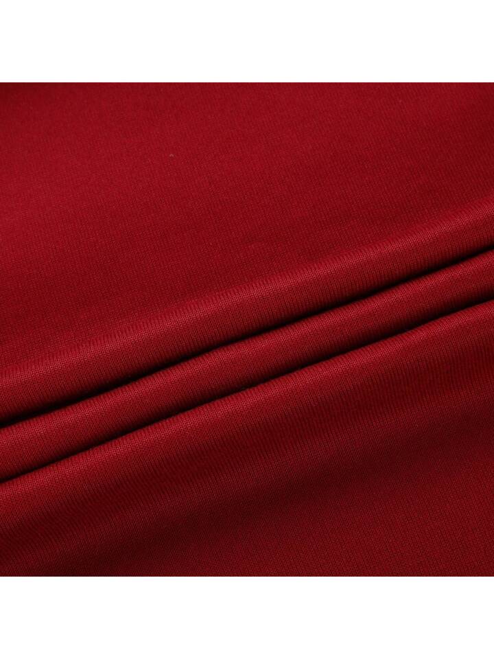 2pcs/Set Men's Casual Color Block Patchwork Zipper Sports Suit