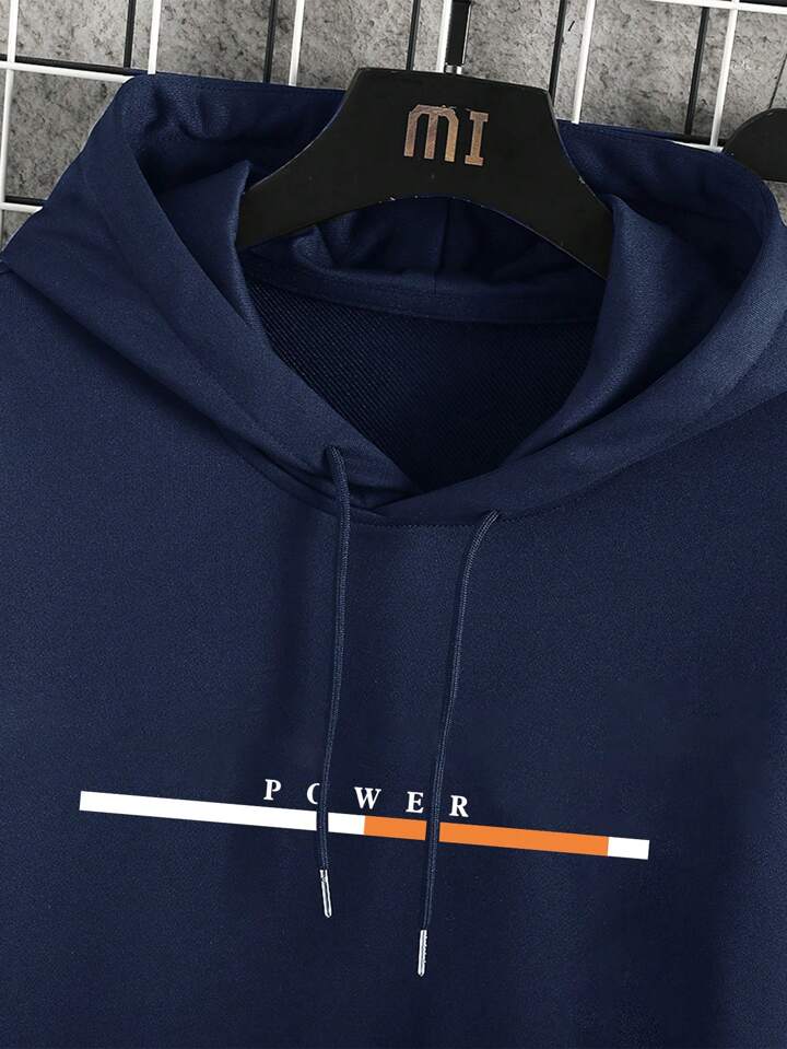 Men Spring And Autumn Casual Casual Hooded Sweatshirt Set Slim-Fit Sport Pants