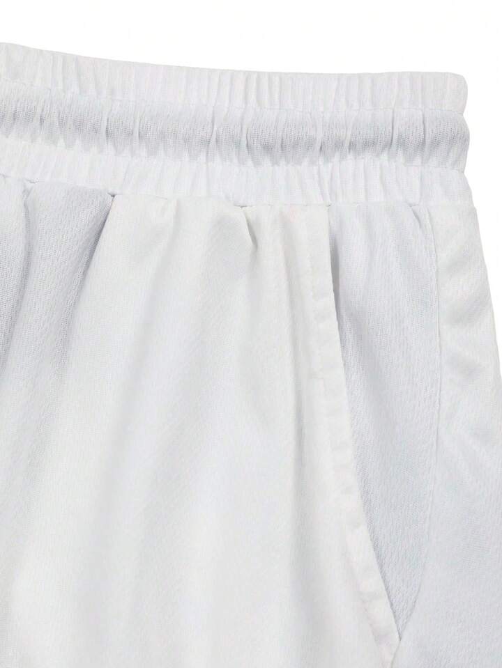 Goth Men Dragon Printed Athletic Basketball Mesh Shorts.