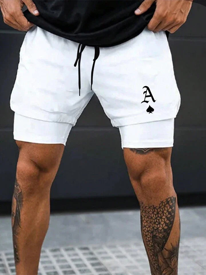 LEGND Men's Drawstring Waist 2-In-1 Shorts