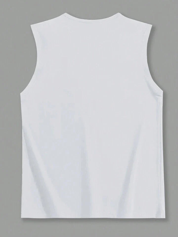 Men Summer Sports And Leisure American Flag Print Tank Top