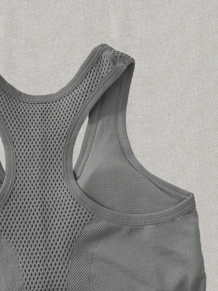 A & S  Yoga Basic 3pcs Seamless High Stretch Racerback Sports Bra