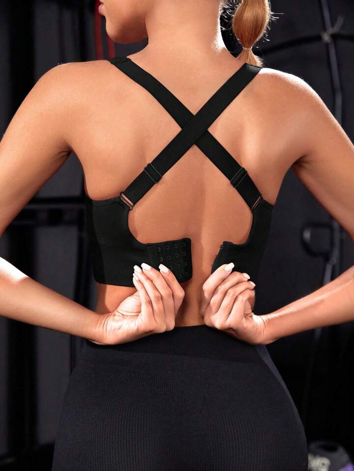 A & S Sport Gameset Criss Cross Back Sports Push Up Bra