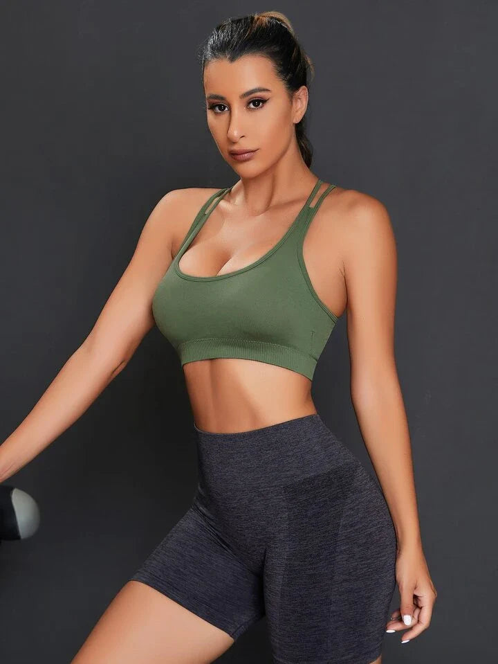 A & S Sexy Strappy Back Sports Bra