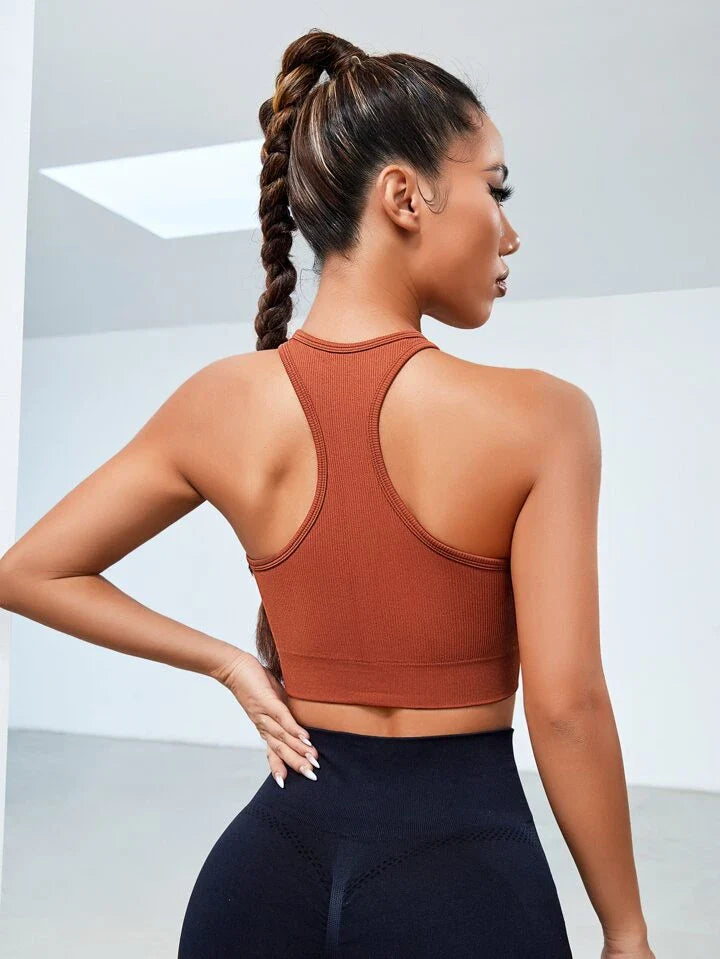 A & S Yoga Basic Racer Back Sports Bra