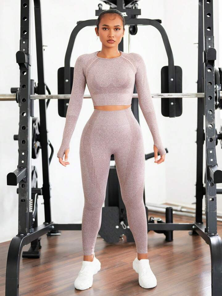 A & S Raglan Sleeve Athletic Tracksuit Gym Clothes