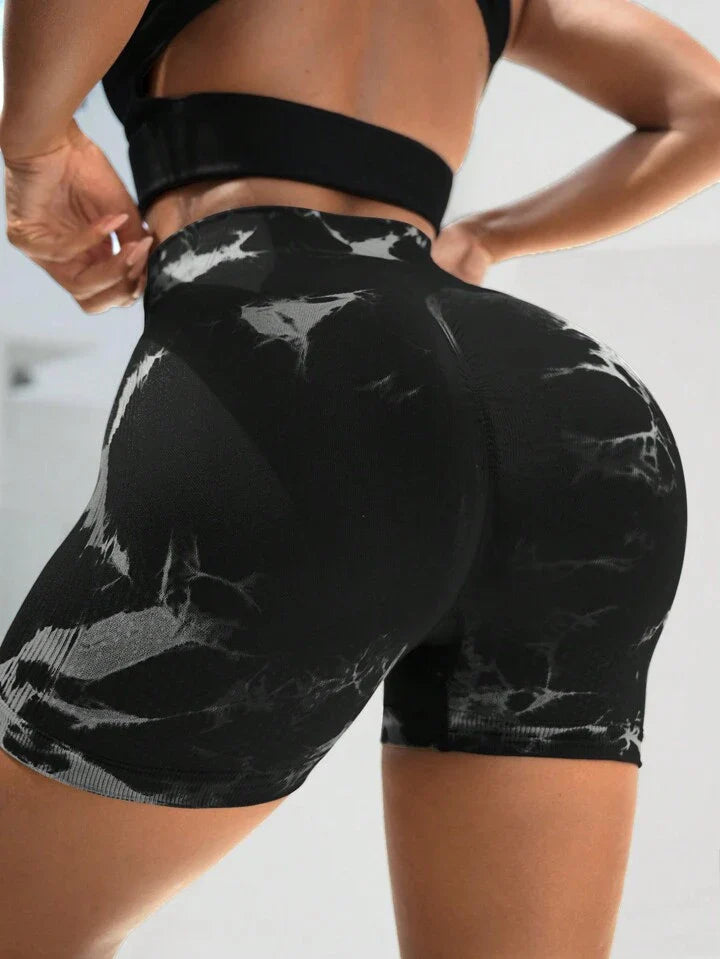 A & S Tie Dye Wideband Waist Sports Shorts