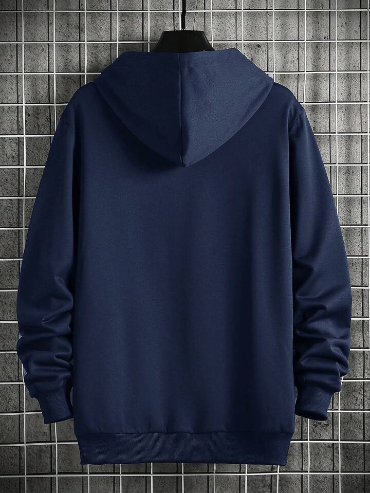 Men Spring And Autumn Casual Casual Hooded Sweatshirt Set Slim-Fit Sport Pants