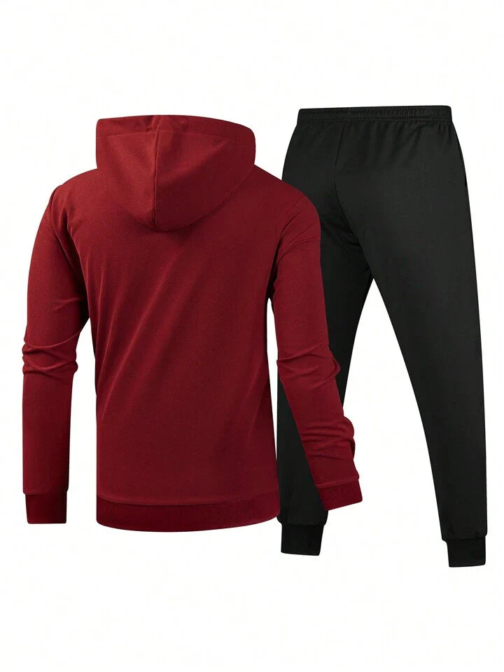 Men's Outdoor Running & Fitness Set - Hoodie And Trousers