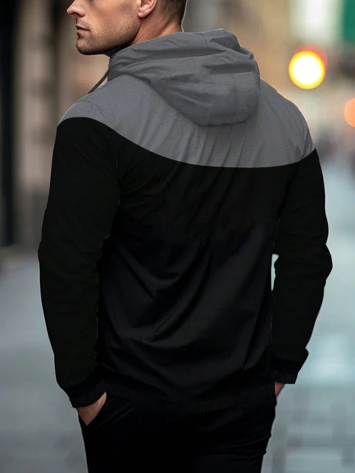 Sport Corelite Half Zip Colorblock Hooded Sports Jacket Workout Tops