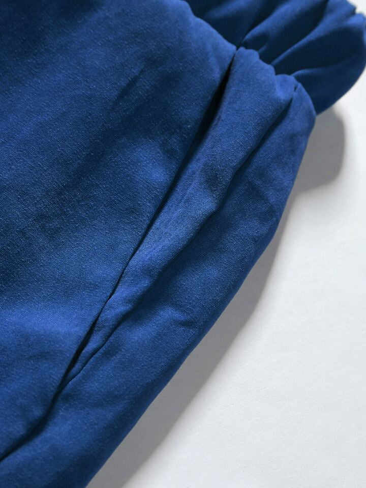 Homme Men Drawstring Waist Slant Pocket Shorts